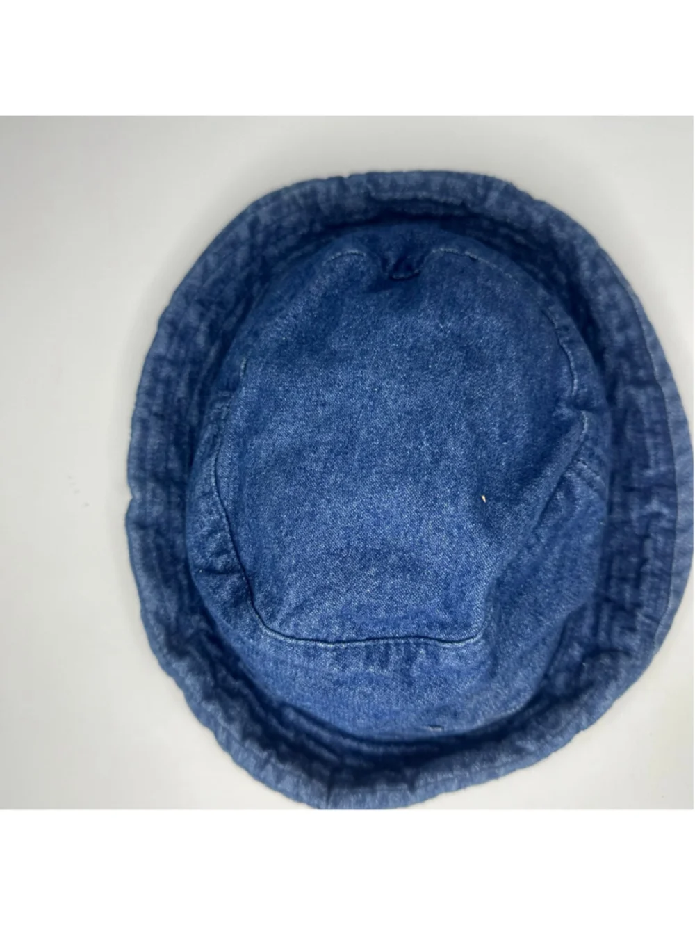 NWT Vintage Baby Division Baby Blue Denim Bucket Hat Size Medium (6-12 Months)